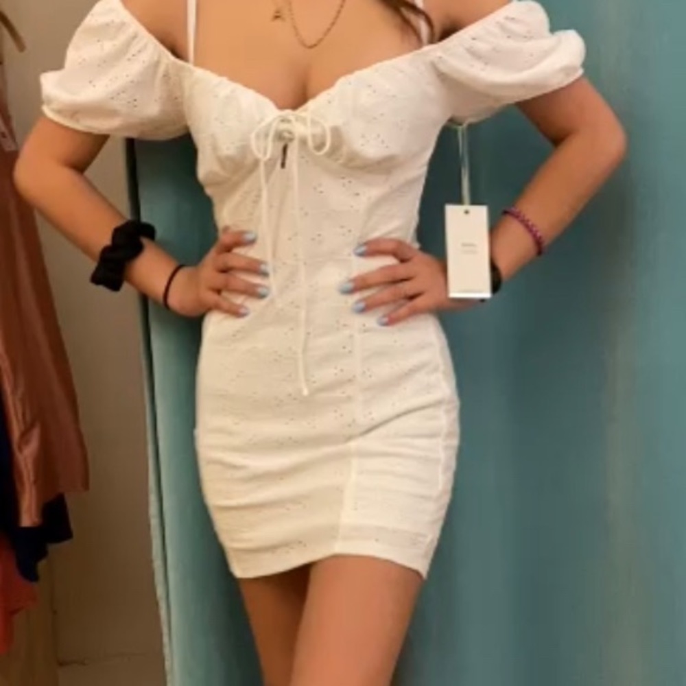 WHITE TIGHT DRESS